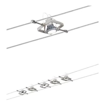 Paulmann 94134 - CONJUNTO 5xGU5,3/10W Foco para um sistema de cordas MAC 230V branco