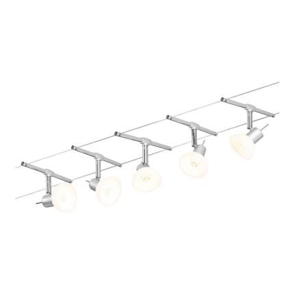 Paulmann 94136 - CONJUNTO 5xGU5,3/10W Foco para sistema de carril SHEELA 230V cromado brilhante
