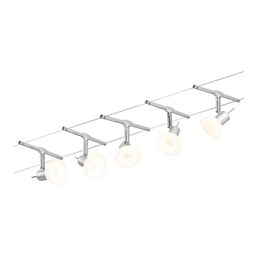 Paulmann 94136 - CONJUNTO 5xGU5,3/10W Foco para sistema de carril SHEELA 230V cromado brilhante