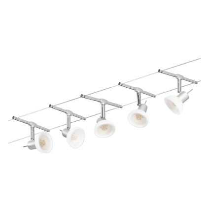 Paulmann 94136 - CONJUNTO 5xGU5,3/10W Foco para sistema de carril SHEELA 230V cromado brilhante