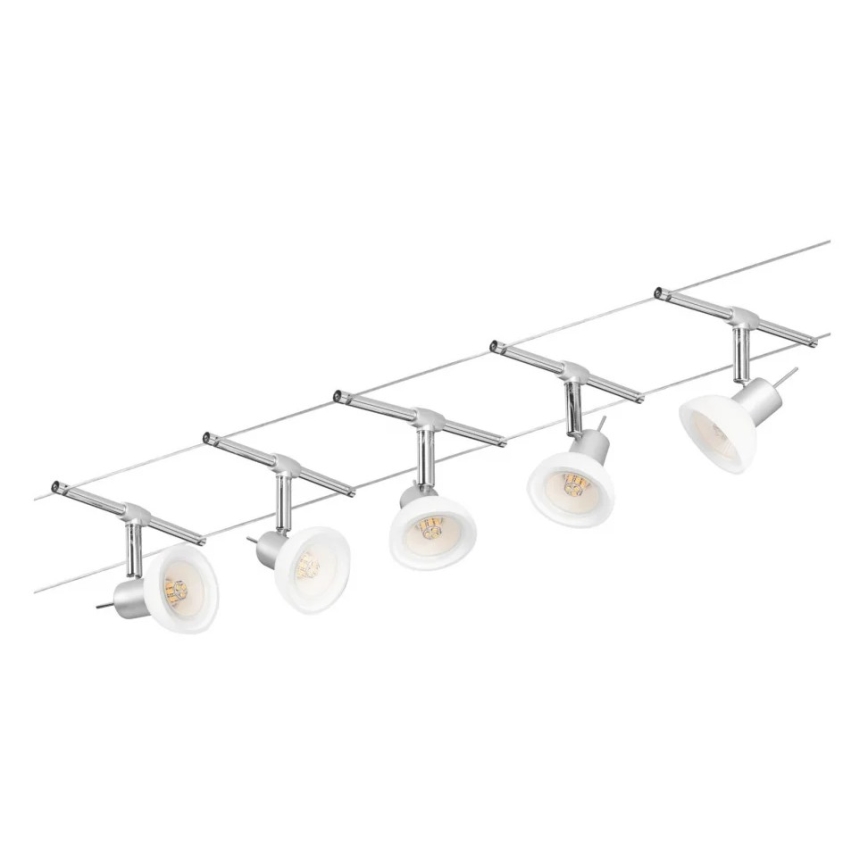Paulmann 94136 - CONJUNTO 5xGU5,3/10W Foco para sistema de carril SHEELA 230V cromado brilhante