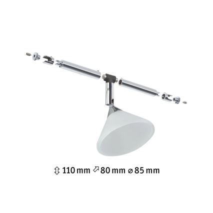 Paulmann 94138 - 1xGU4/10W Foco para sistema de carril COLMAR 12V branco/cromado brilhante