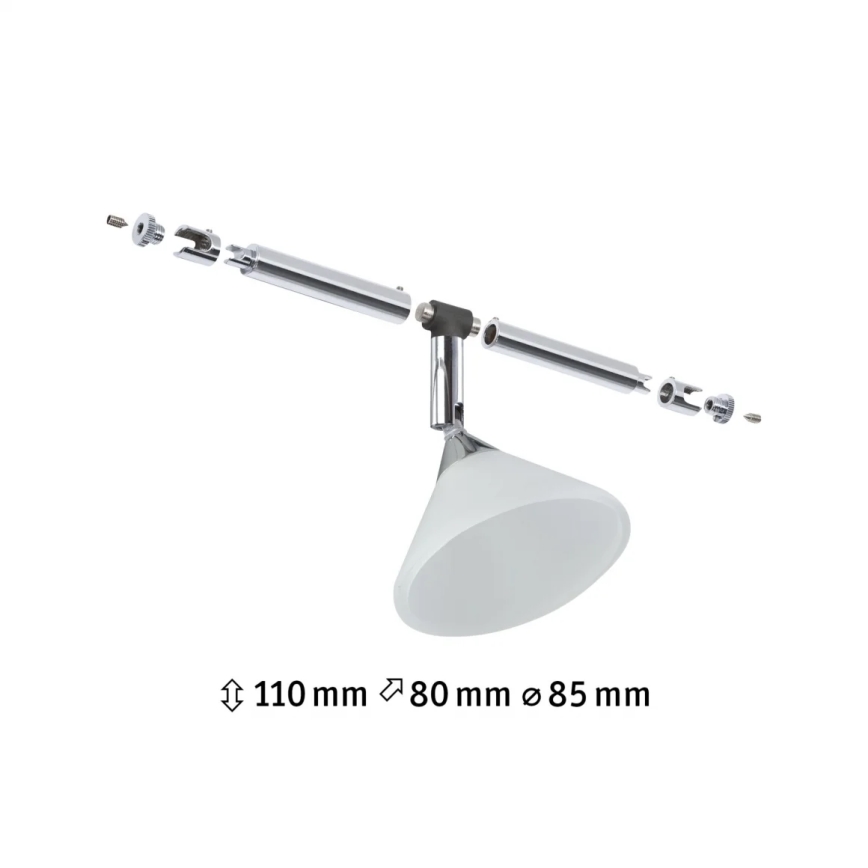 Paulmann 94138 - 1xGU4/10W Foco para sistema de carril COLMAR 12V branco/cromado brilhante