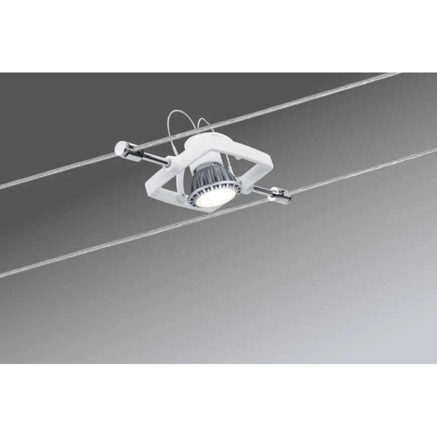 Paulmann 94149 - CONJUNTO 5xGU5,3/10W Foco para um sistema de cordas TECH 230V branco