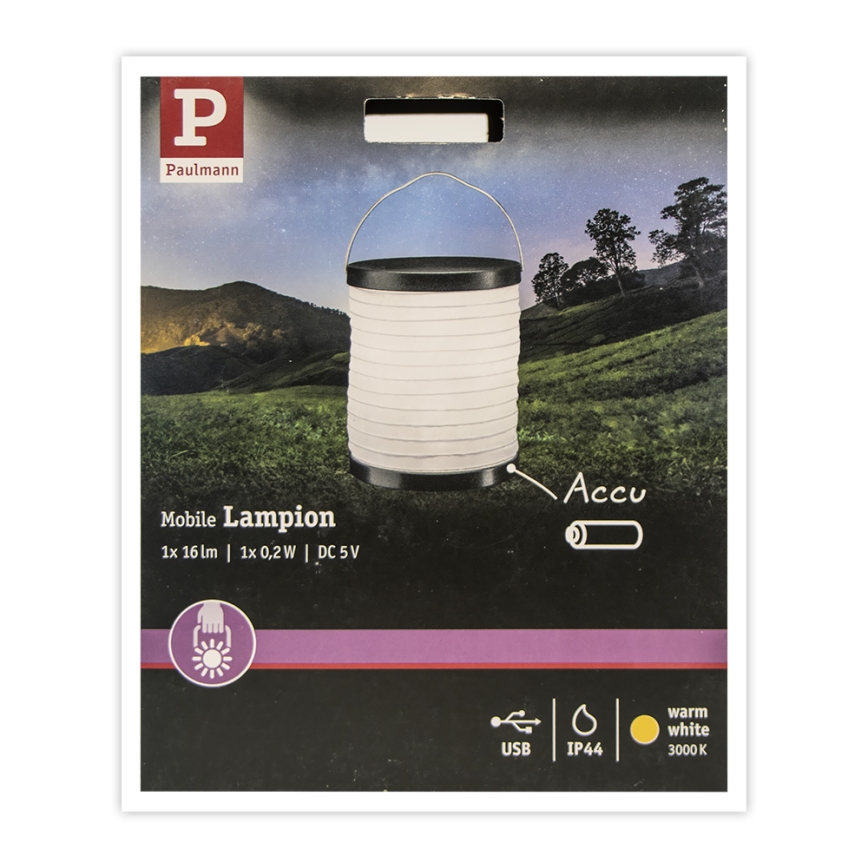 Paulmann 94169 - LED/0,2W IP44 Iluminação exterior decorativa MOBILE 3,7V