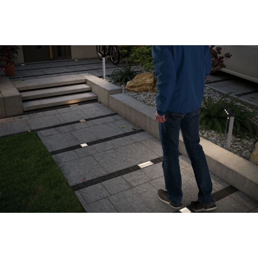 Paulmann 94238 - LED/0,7W IP67 Iluminação solar de caminho de acesso com sensor ARON 3,7V