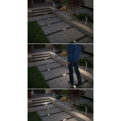 Paulmann 94238 - LED/0,7W IP67 Iluminação solar de caminho de acesso com sensor ARON 3,7V