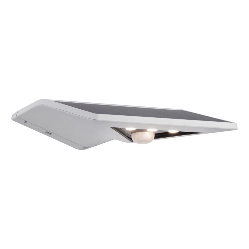 Paulmann 94244 - Aplique de parede solar LED 1,2 W IP44 com sensor YOKO 3,7 V 1800 mAh branco
