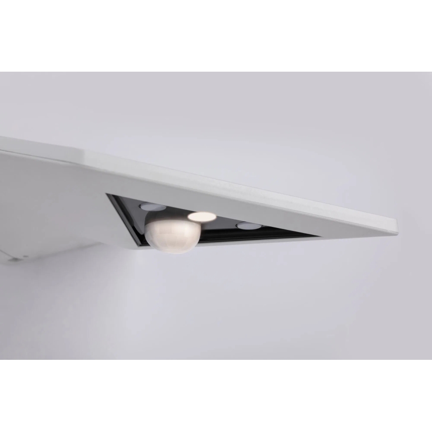 Paulmann 94244 - Aplique de parede solar LED 1,2 W IP44 com sensor YOKO 3,7 V 1800 mAh branco
