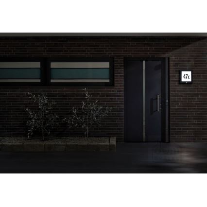 Paulmann 94255 - LED/13W IP44 Número de casa com sensor 230V