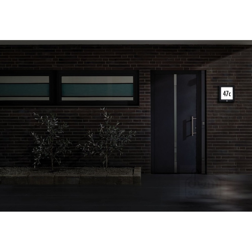 Paulmann 94255 - LED/13W IP44 Número de casa com sensor 230V