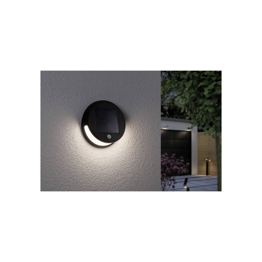 Paulmann 94265 - LED/3W IP44 Iluminação solar de exterior com sensor HELENA 3,7V