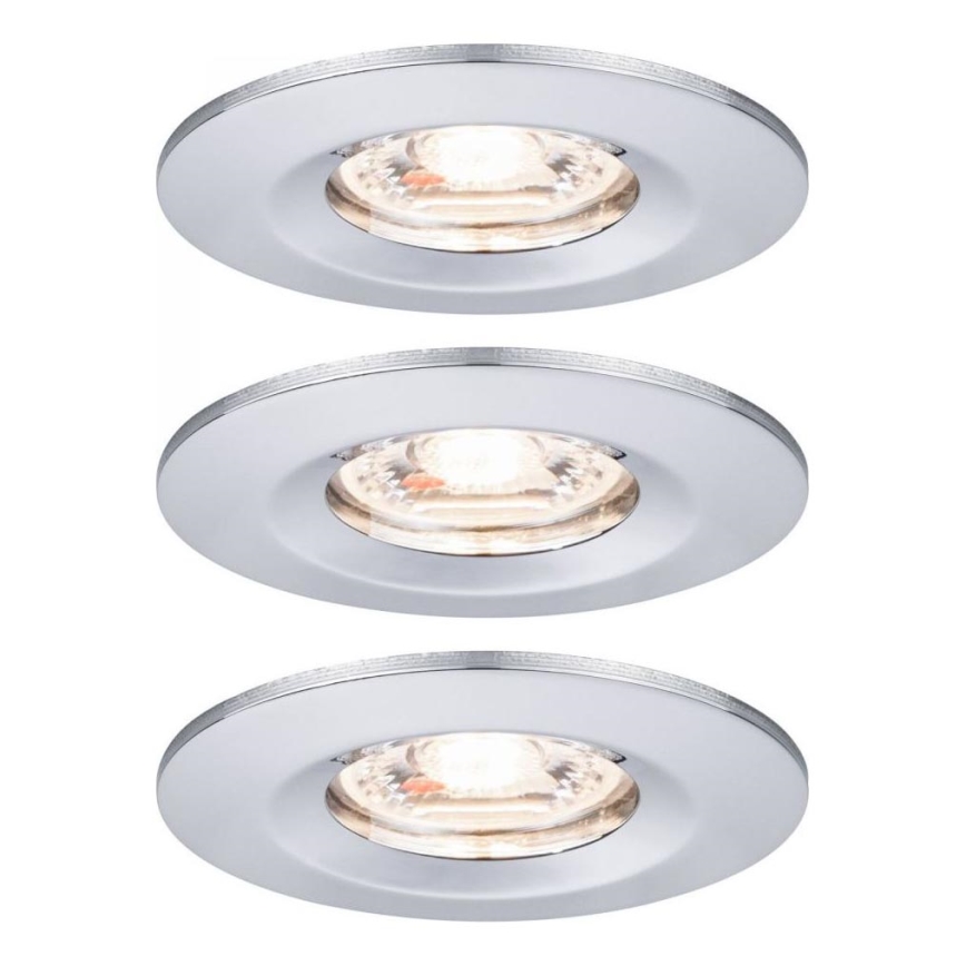 Paulmann 94303 - CONJUNTO 3xLED/4W IP44 Iluminação de encastrar para casa de banho COIN 230V