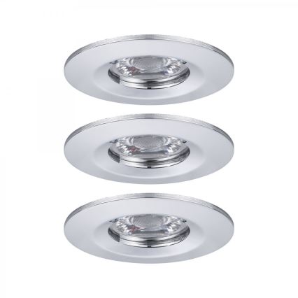 Paulmann 94303 - CONJUNTO 3xLED/4W IP44 Iluminação de encastrar para casa de banho COIN 230V
