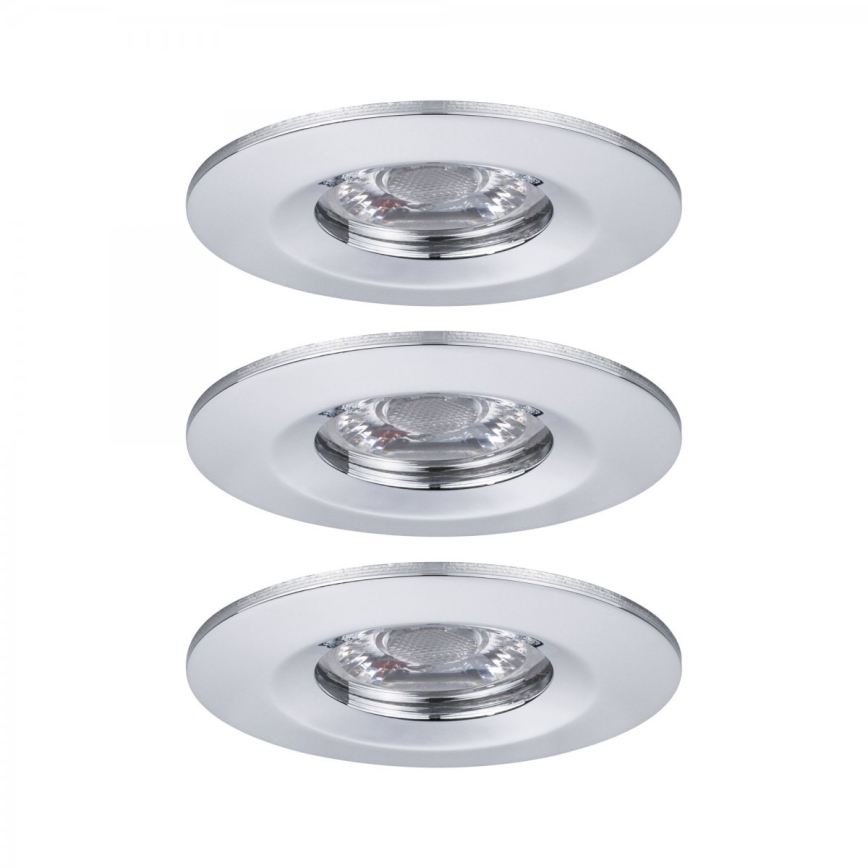Paulmann 94303 - CONJUNTO 3xLED/4W IP44 Iluminação de encastrar para casa de banho COIN 230V