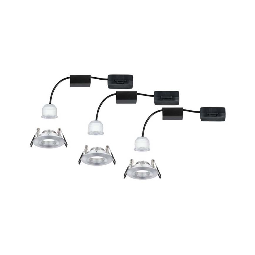 Paulmann 94305 - CONJUNTO 3xLED/4W IP44 Iluminação de encastrar para casa de banho NOVA 230V