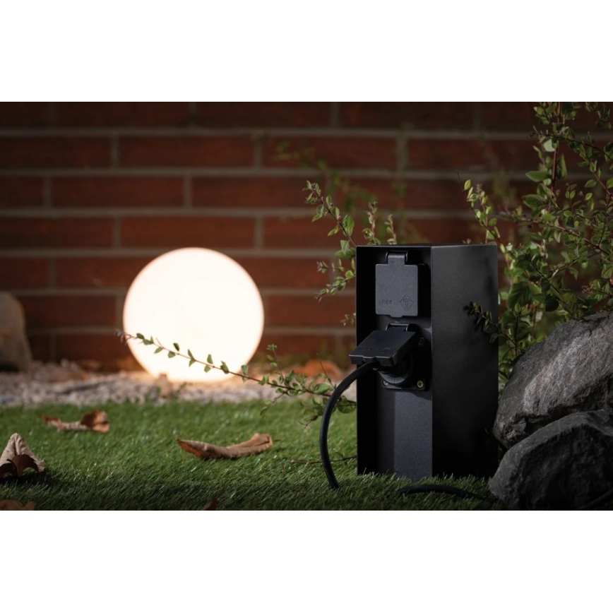 Paulmann 94313 - Coluna exterior com tomada RIO 4Z SCHUKO 230V IP44