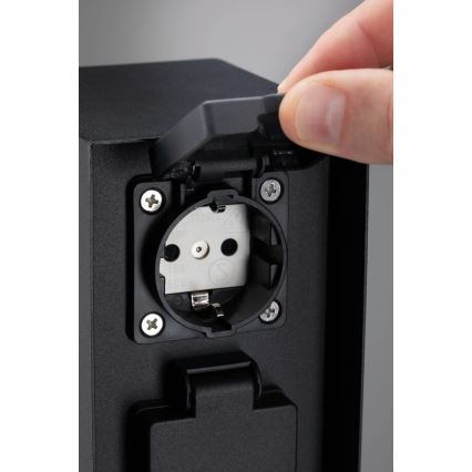 Paulmann 94313 - Coluna exterior com tomada RIO 4Z SCHUKO 230V IP44