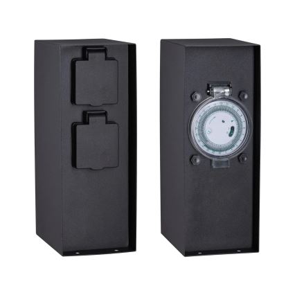 Paulmann 94314 - Coluna exterior com tomada e temporizador 2Z SCHUKO
