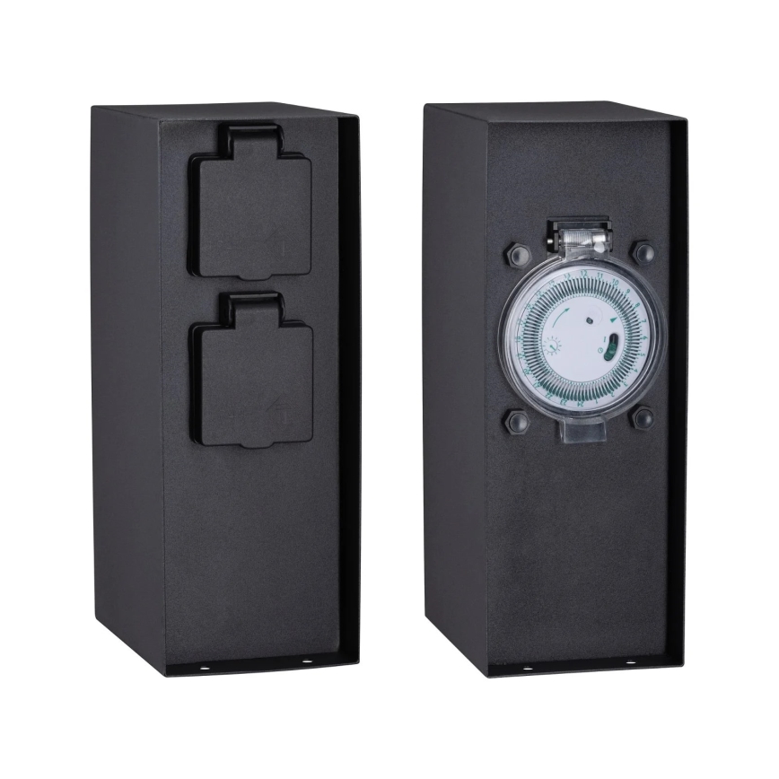 Paulmann 94314 - Coluna exterior com tomada e temporizador 2Z SCHUKO