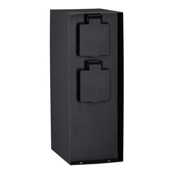 Paulmann 94315 -Coluna exterior com tomada e sensor de anoitecer RIO 3Z 230V IP44