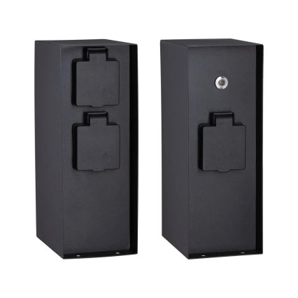 Paulmann 94315 -Coluna exterior com tomada e sensor de anoitecer RIO 3Z 230V IP44