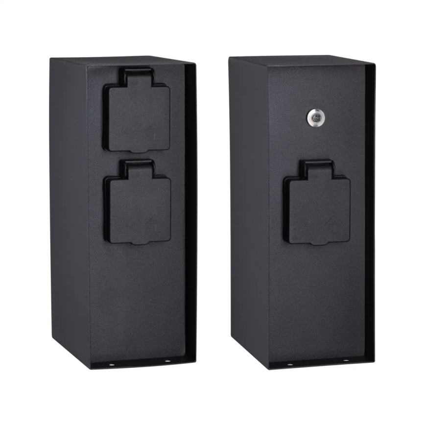 Paulmann 94315 -Coluna exterior com tomada e sensor de anoitecer RIO 3Z 230V IP44