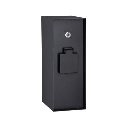 Paulmann 94315 -Coluna exterior com tomada e sensor de anoitecer RIO 3Z 230V IP44