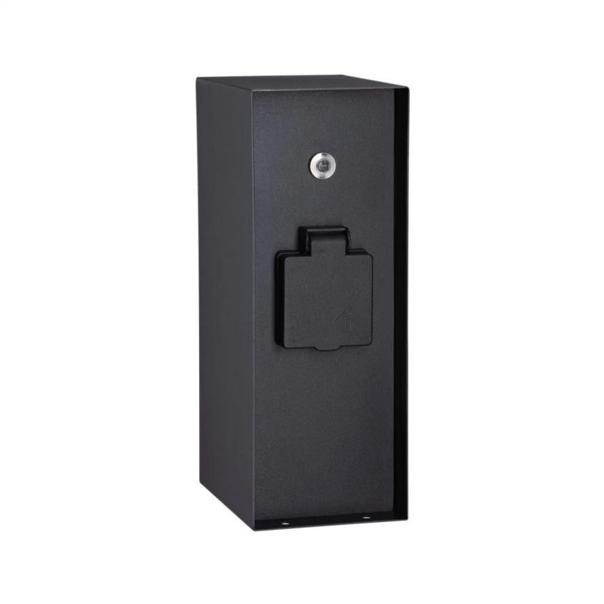 Paulmann 94315 -Coluna exterior com tomada e sensor de anoitecer RIO 3Z 230V IP44