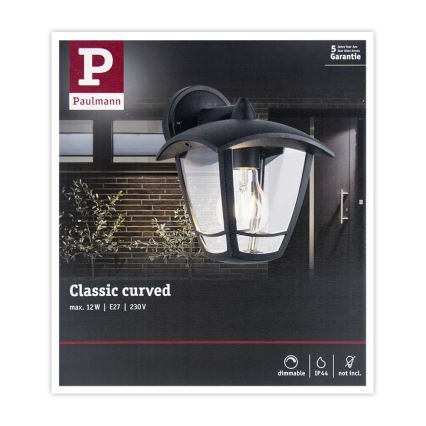 Paulmann 94392 - 1xE27/12W IP44 Iluminação de parede exterior CLASSIC 230V