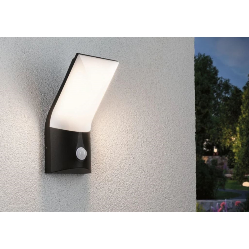 Paulmann 94402 - LED/10W IP44 Iluminação de parede exterior com sensor ADYA 230V