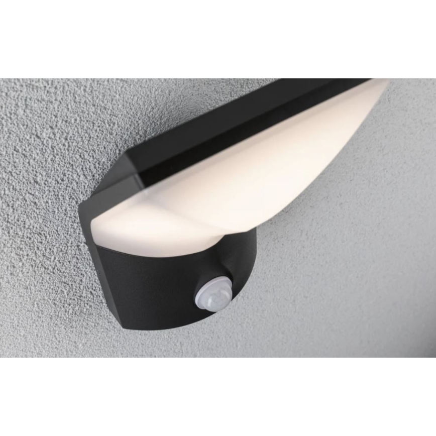 Paulmann 94402 - LED/10W IP44 Iluminação de parede exterior com sensor ADYA 230V