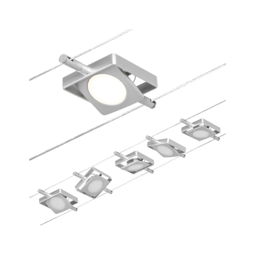 Paulmann 94420 - CONJUNTO 5xLED/4,5W Foco para sistema de carril MAC 230V cromado mate