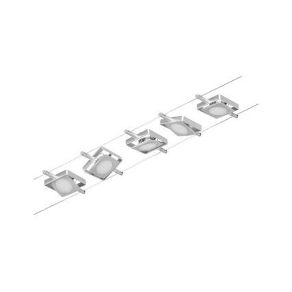 Paulmann 94420 - CONJUNTO 5xLED/4,5W Foco para sistema de carril MAC 230V cromado mate