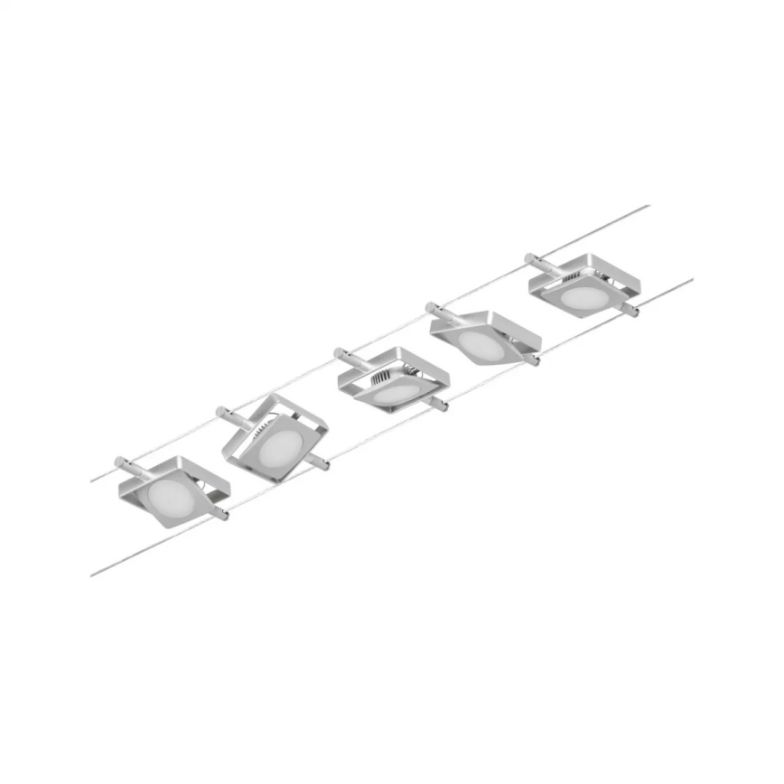 Paulmann 94420 - CONJUNTO 5xLED/4,5W Foco para sistema de carril MAC 230V cromado mate