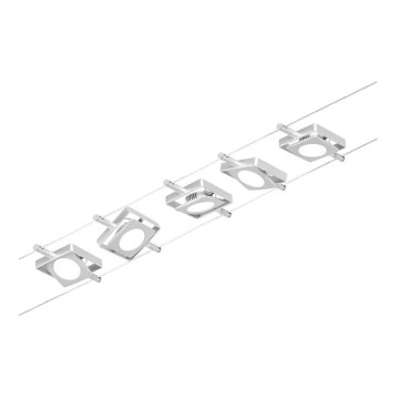 Paulmann 94420 - CONJUNTO 5xLED/4,5W Foco para sistema de carril MAC 230V cromado mate