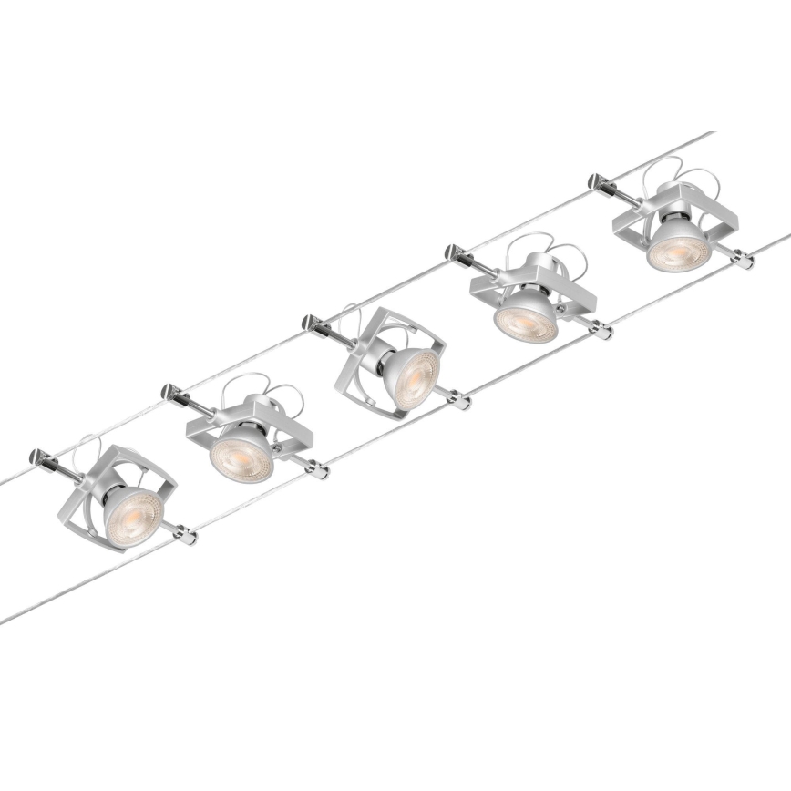 Paulmann 94430 - CONJUNTO 5xGU5,3/10W Foco para sistema de carril MAC 230V cromado mate