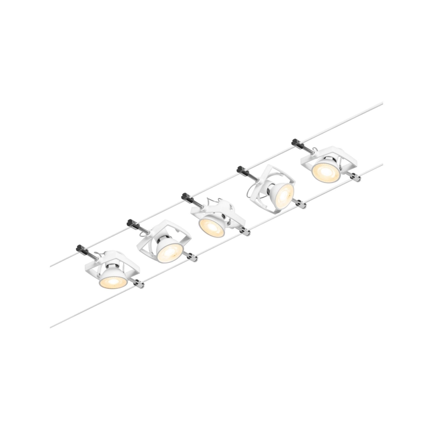 Paulmann 94432 - CONJUNTO 5xGU5,3/10W Foco para sistema de carril MAC 230V branco