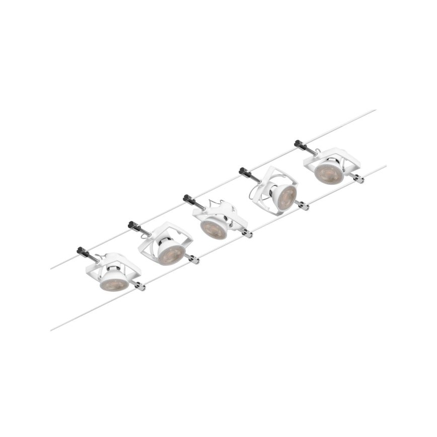 Paulmann 94432 - CONJUNTO 5xGU5,3/10W Foco para sistema de carril MAC 230V branco