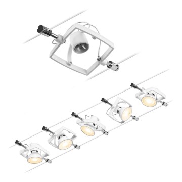 Paulmann 94432 - CONJUNTO 5xGU5,3/10W Foco para sistema de carril MAC 230V branco