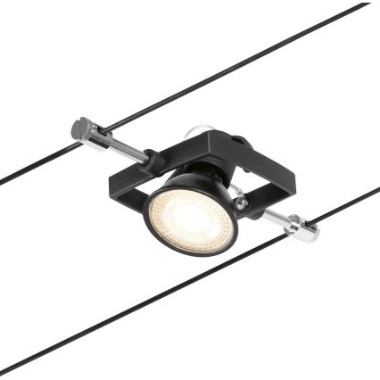 Paulmann 94434 - CONJUNTO 5xGU5,3/10W Foco para um sistema de cordas MAC 230V preto