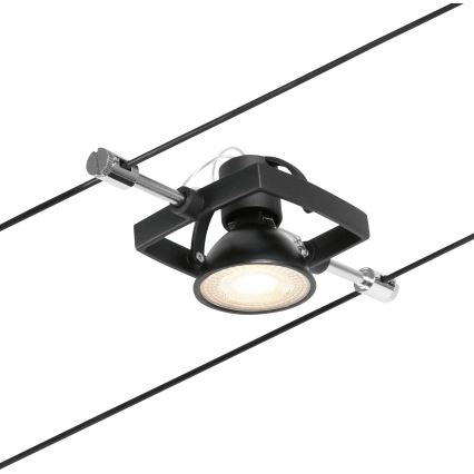 Paulmann 94434 - CONJUNTO 5xGU5,3/10W Foco para um sistema de cordas MAC 230V preto