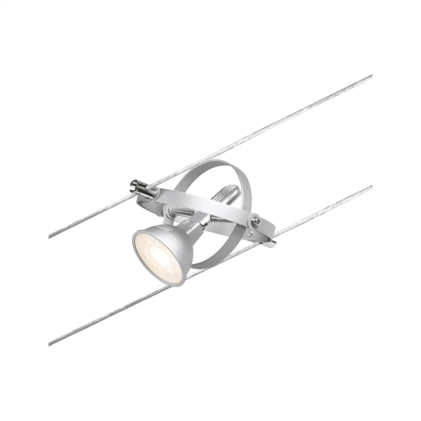Paulmann 94437 - 1xGU5,3/10W Foco para sistema de carril CARDAN 12V cromado mate