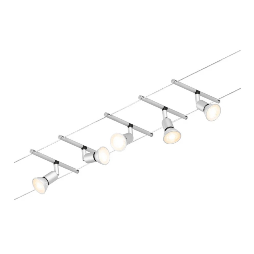 Paulmann 94442 - CONJUNTO 5xGU5,3/10W Foco para sistema de carril SALT 230V cromado mate