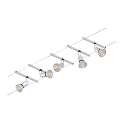 Paulmann 94442 - CONJUNTO 5xGU5,3/10W Foco para sistema de carril SALT 230V cromado mate