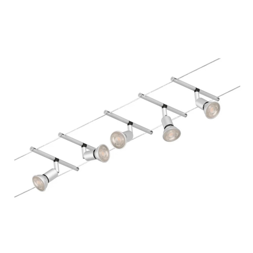 Paulmann 94442 - CONJUNTO 5xGU5,3/10W Foco para sistema de carril SALT 230V cromado mate