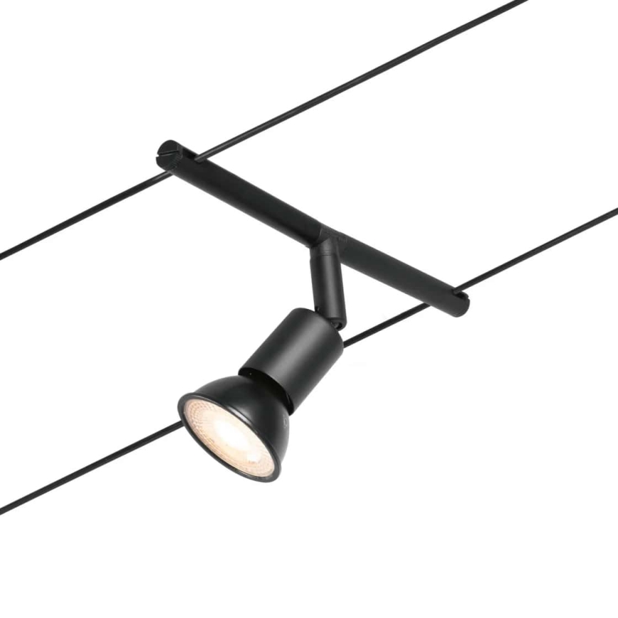 Paulmann 94446 - CONJUNTO 5xGU5,3/10W Foco para um sistema de cordas SALT 230V preto