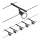 Paulmann 94446 - CONJUNTO 5xGU5,3/10W Luminária de focos para sistema de cabos SALT 230V preto