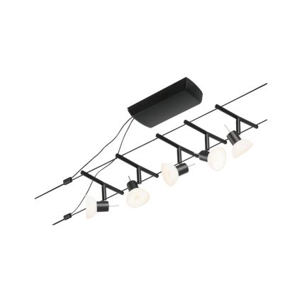 Paulmann 94450 - CONJUNTO 5xGU5,3/10W Foco para sistema de carril SHEELA 230V preto