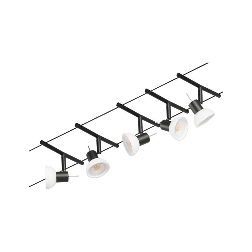 Paulmann 94450 - CONJUNTO 5xGU5,3/10W Foco para sistema de carril SHEELA 230V preto